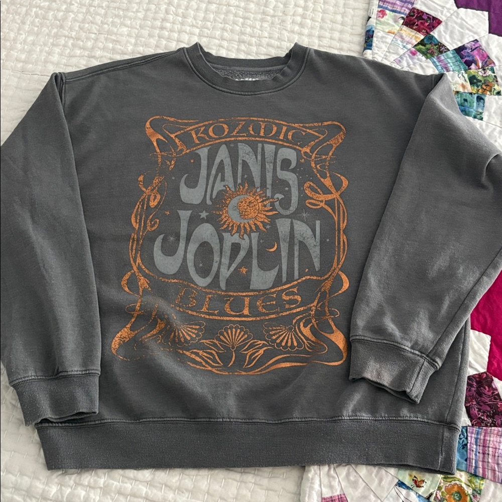 Gray Janis Joplin Graphic sweatshirt - Picture 3 of 8